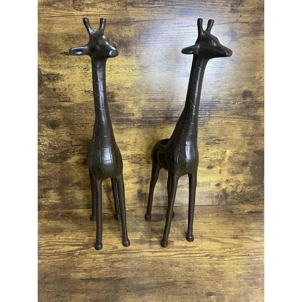 Lot 2 large Tall‎ Metal giraffe set candle/tealight holders/ Fireplace Decor